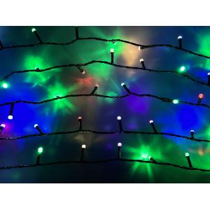 Гирлянда 400свд d6мм рубины 50м цветная уличная, черный провод