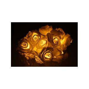 Гирлянда 20 свд, 3 метра, розы, белая, теплый белый свет