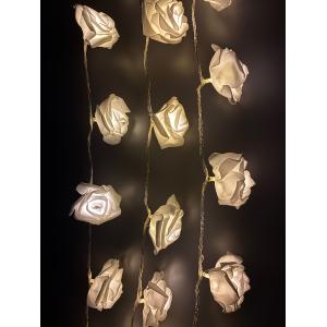 Гирлянда 20 свд, 3 метра, розы, белая, теплый белый свет