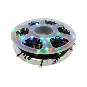 Гирлянда 220 свд d6мм рубины, 40 метров, цветная уличная, черный провод