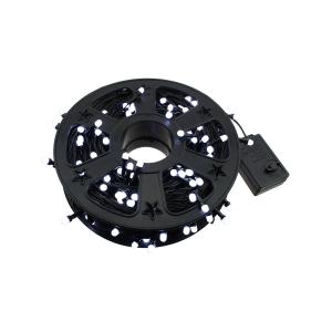 Гирлянда 240 свд матовых d6.5, 48 метров, белый холодный цвет, уличная, черный провод