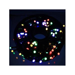 Гирлянда 240 свд матовых d6.5, 48 метров, цветная, уличная, черный провод