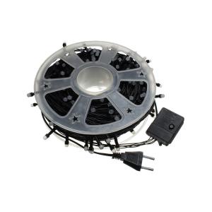 Гирлянда 240 свд матовых d6.5, 48 метров, цветная, уличная, черный провод