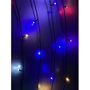 Гирлянда 240 свд матовых d6.5, 48 метров, цветная, уличная, черный провод