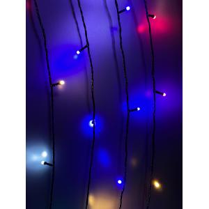 Гирлянда 180 свд матовых d6.5, 30 метров, цветная, уличная, черный провод