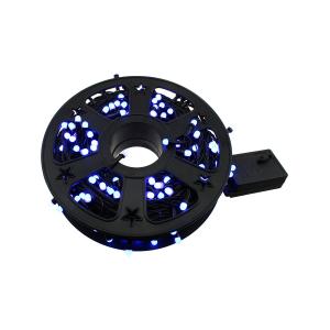 Гирлянда 240 свд матовых d6.5, 48 метров, синяя, уличная, черный провод