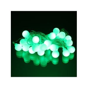 Гирлянда 25 свд, 3 метра, шарики, зеленая