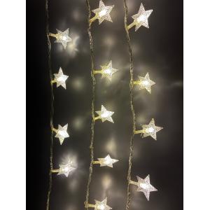 Гирлянда 40 свд, 5 метров, звезды, теплая белая
