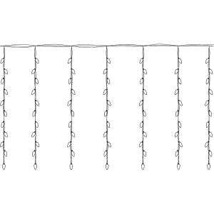 Гирлянда 300 СВД, синяя штора 3х3 метра