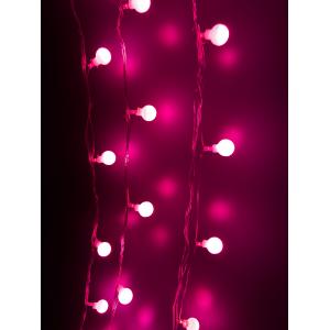 Гирлянда 40 свд, 5 метров, шарики, малина