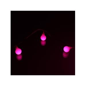 Гирлянда 40 свд, 5 метров, шарики, розовое свечение