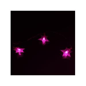 Гирлянда 40 свд, 5 метров, звезды розовые