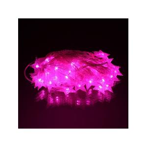 Гирлянда 40 свд, 5 метров, звезды розовые