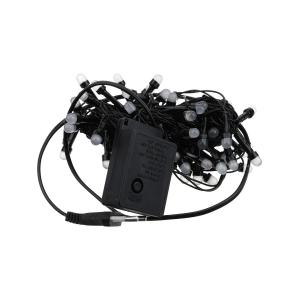 Гирлянда 40 свд матовые d6мм, 7 метров цветная, черный провод