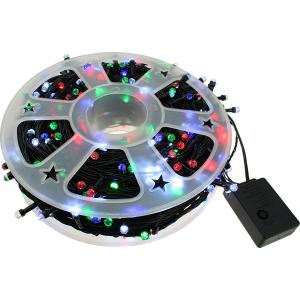 Гирлянда 400свд d6мм рубины 50м цветная уличная, черный провод