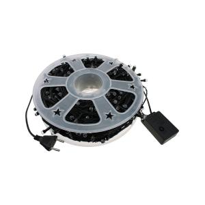 Гирлянда 400свд d6мм рубины 50м цветная уличная, черный провод