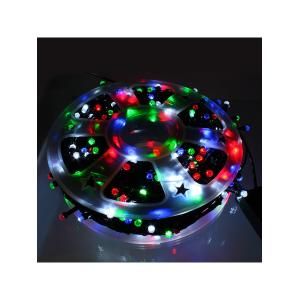 Гирлянда 400свд d6мм рубины 50м цветная уличная, черный провод