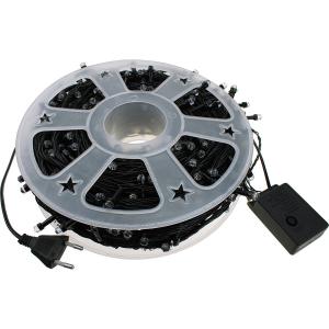 Гирлянда 400свд d6мм рубины 50м цветная уличная, черный провод