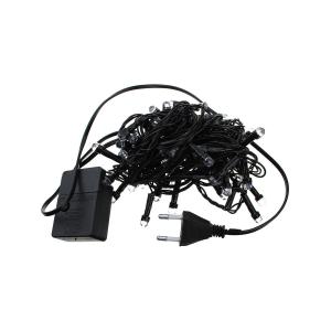 Гирлянда 60свд d6мм рубины, 5.5 метров, цветная, уличная, черный провод