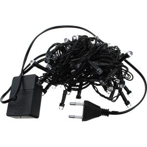 Гирлянда 60свд d6мм рубины, 5.5 метров, цветная, уличная, черный провод