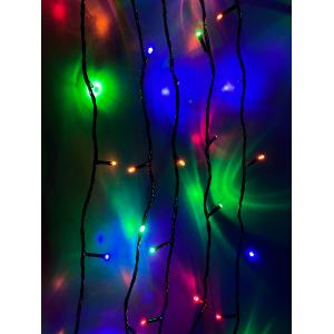 Гирлянда 40 СВД, цветная, нить, 6 метров,черный провод