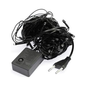 Гирлянда 70свд 6.5 метров, цветная, черный провод