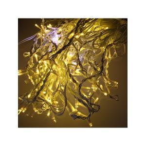 Гирлянда бахрома 100 свд 11*0,3 метра, теплая белая, с мерцанием белых холодных свд