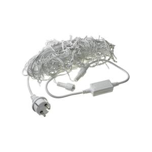 Гирлянда бахрома 197 свд 12 метров, белая, синее свечение с мерцанием белых холодных свд