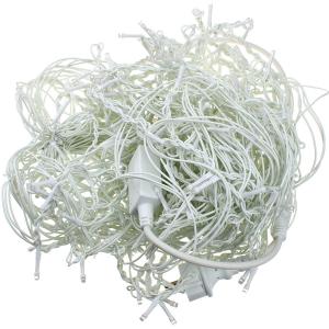 Гирлянда бахрома 300 свд 20*0,6 метра, белая, мерцающая