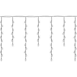 Гирлянда бахрома 300 свд 20*0,6 метра, белая, мерцающая