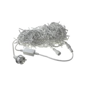 Гирлянда бахрома 395 свд 25 метров, белая, цветное свечение с мерцанием белых холодных свд