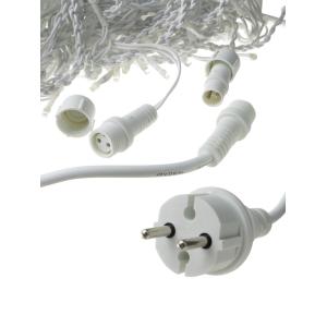 Гирлянда бахрома 395 свд 25 метров, белая, цветное свечение с мерцанием белых холодных свд