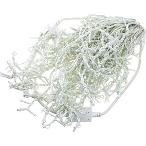 Гирлянда бахрома 400 свд 25*0,6 метра, белая, мерцающая