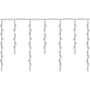 Гирлянда бахрома 400 свд 25*0,6 метра, белая, мерцающая