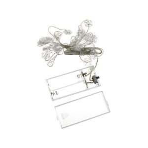 Гирлянда Navigator белая, 20 свд, нить 2,3м, 2АА белые снежинки