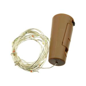 Гирлянда "Роса" 20 СВД 2 метра, цвет RGB батарейки в пробке 3AG13