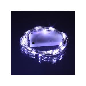 Гирлянда "Роса" 20 СВД 2 метра, холодный белый цвет, (батарейки 2032*2 в комплект не входят)