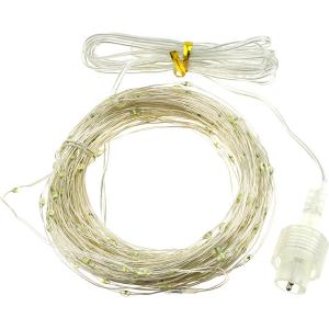 Гирлянда "Роса" 300 СВД, 30 метров, пульт, на солнечной батарее, цвет белый холодный