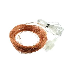 Гирлянда "Роса" 300 СВД, 30 метров, пульт, на солнечной батарее, цвет белый теплый