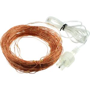 Гирлянда "Роса" 300 СВД, 30 метров, пульт, на солнечной батарее, цвет белый теплый