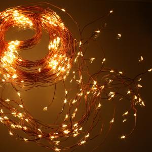 Гирлянда "Роса" 400 СВД, 20 нитей по 2 метра, цвет белый теплый