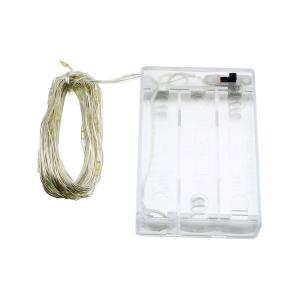 Гирлянда "Роса" 50 СВД 5 метров, синий цвет, батарейки АА*3 (не входят)