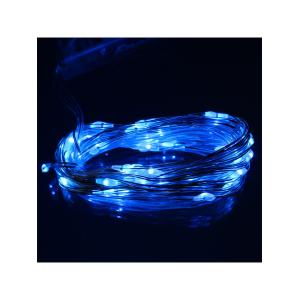Гирлянда "Роса" 50 СВД 5 метров, синий цвет, батарейки АА*3 (не входят)