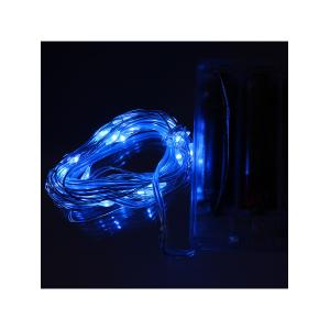 Гирлянда "Роса" 50 СВД 5 метров, синий цвет, батарейки АА*3 (не входят), дефект корпуса