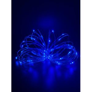Гирлянда "Роса" 50 СВД 5 метров, синий цвет, батарейки АА*3 (не входят)