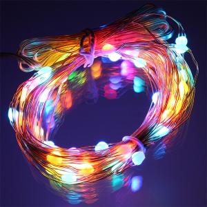Гирлянда "Роса" 66 СВД , 10 метров, цвет RGB, пульт, Bluetooth