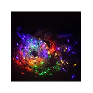 Гирлянда "Роса" штора 160 СВД, жемчуг 10 нитей, 3х2, цветная