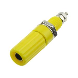 Гнездо "Банан" D-4mm пластик, желтый