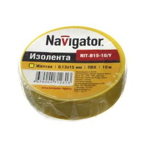 Изолента желтая Navigator 0.15*10м