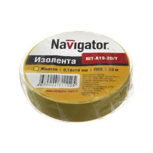 Изолента желтая Navigator 0.19*20м